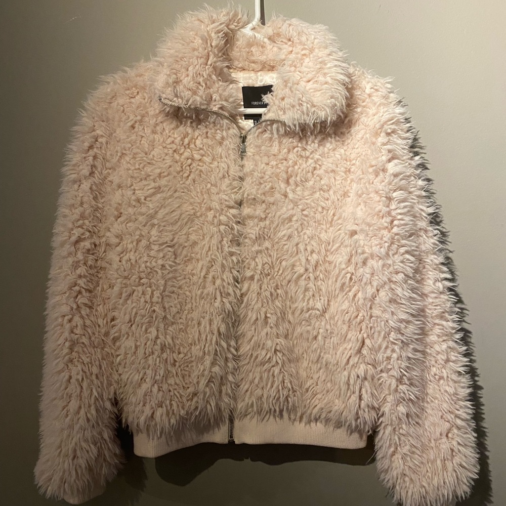 Ladies faux sheep wool jacket.